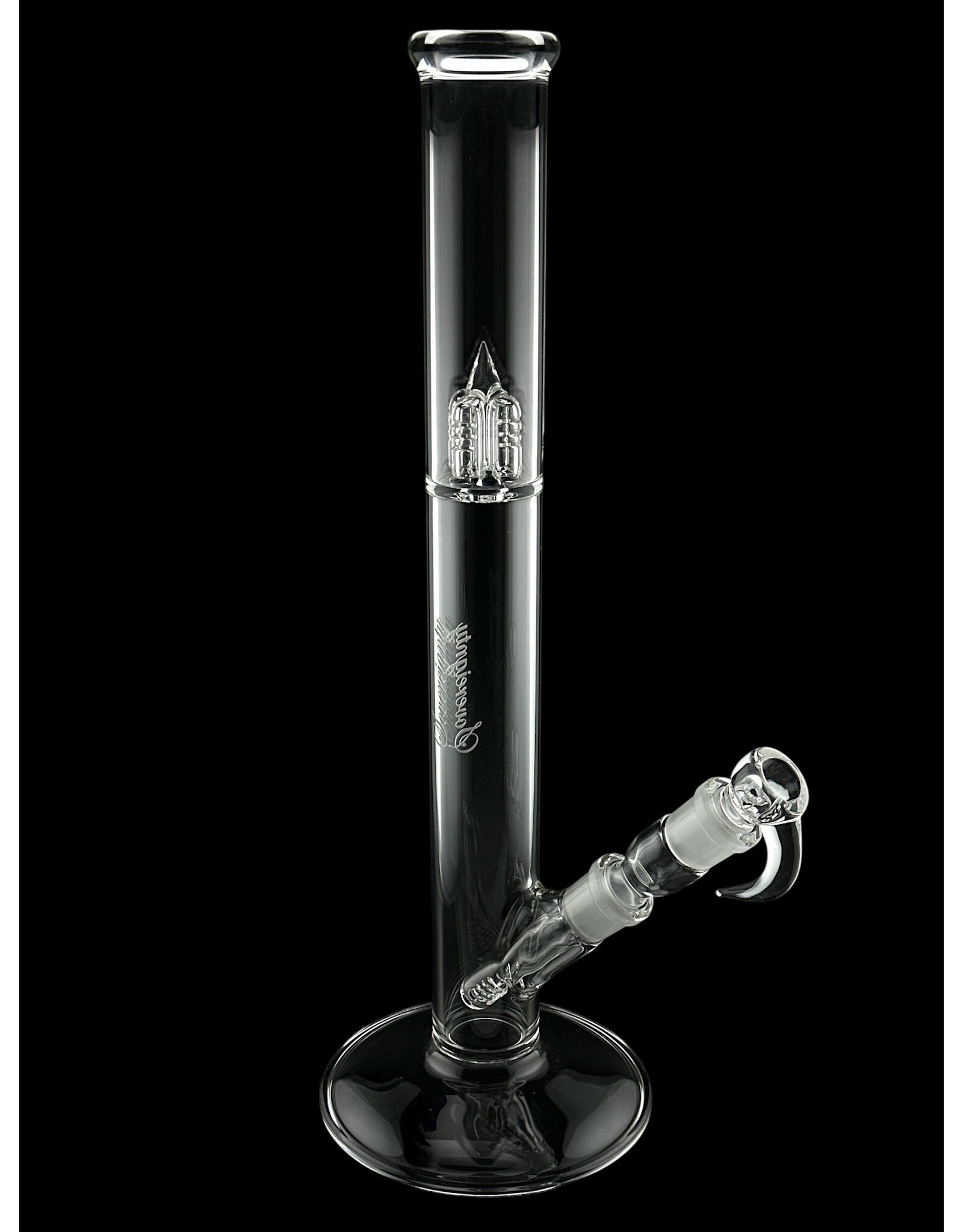 Sovereignty glass 44x4 Diffy Tube With Removable 180 Grid Downstem Clear