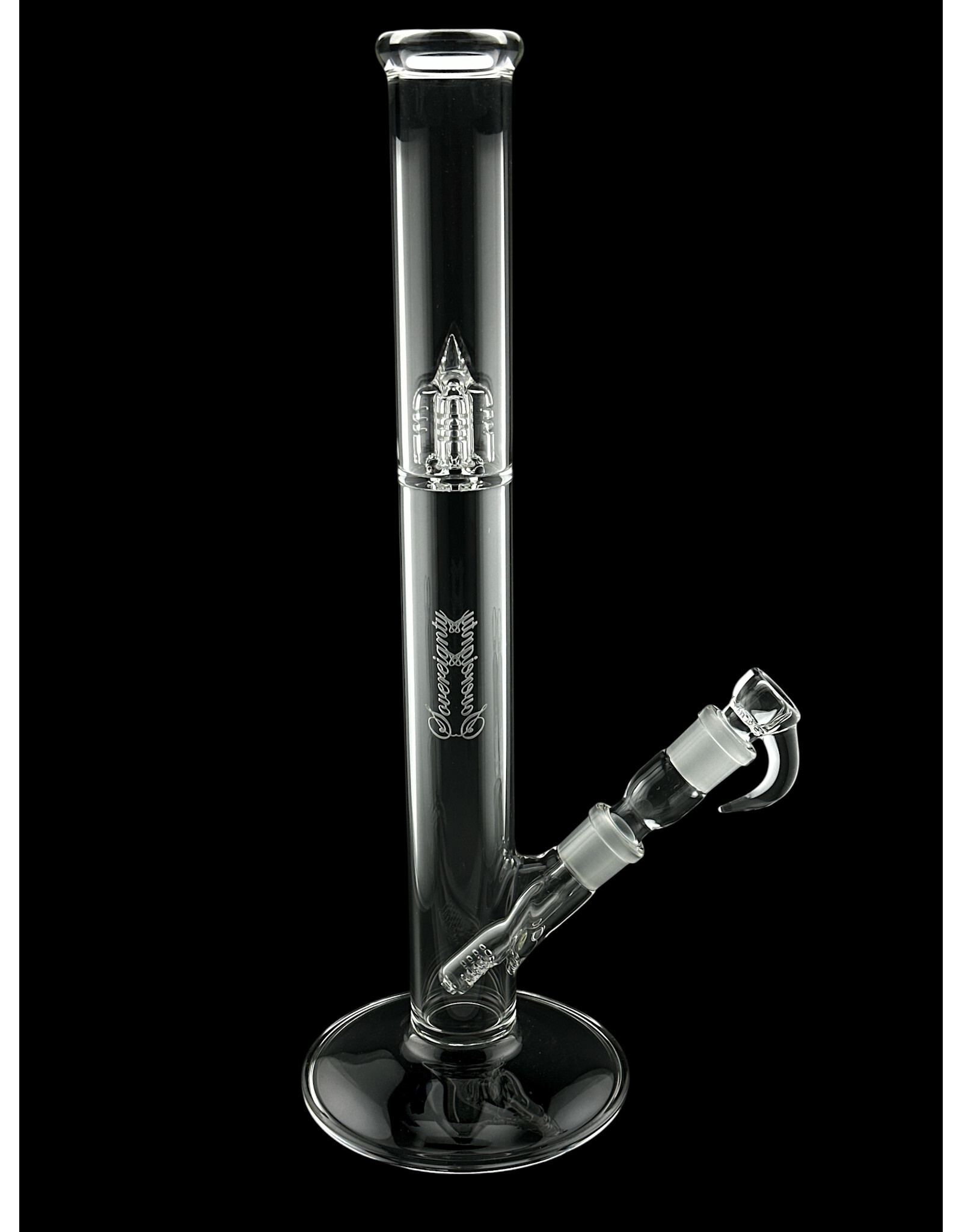 Sovereignty glass 44x4 Diffy Tube With Removable 180 Grid Downstem Clear