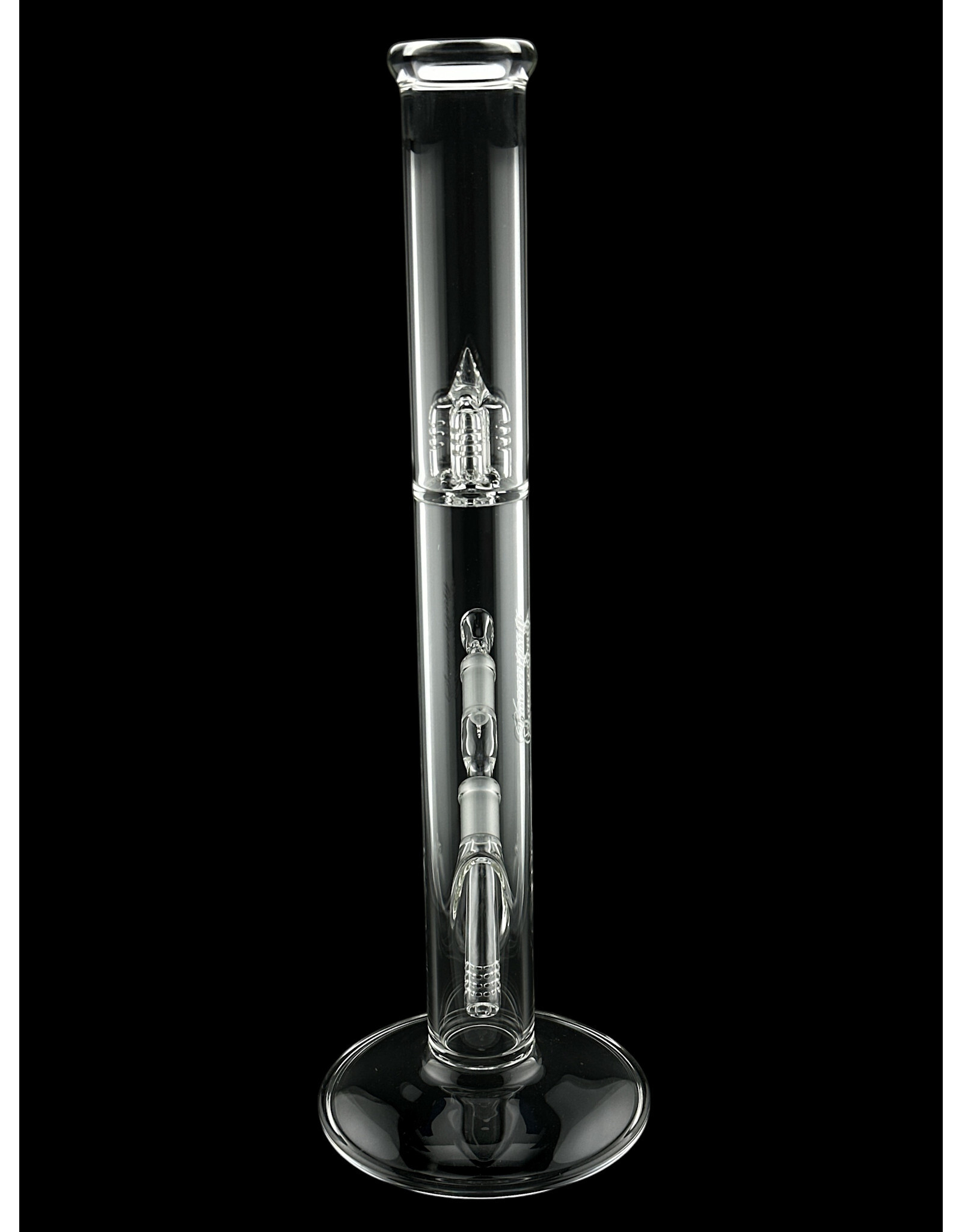 Sovereignty glass 44x4 Diffy Tube With Removable 180 Grid Downstem Clear