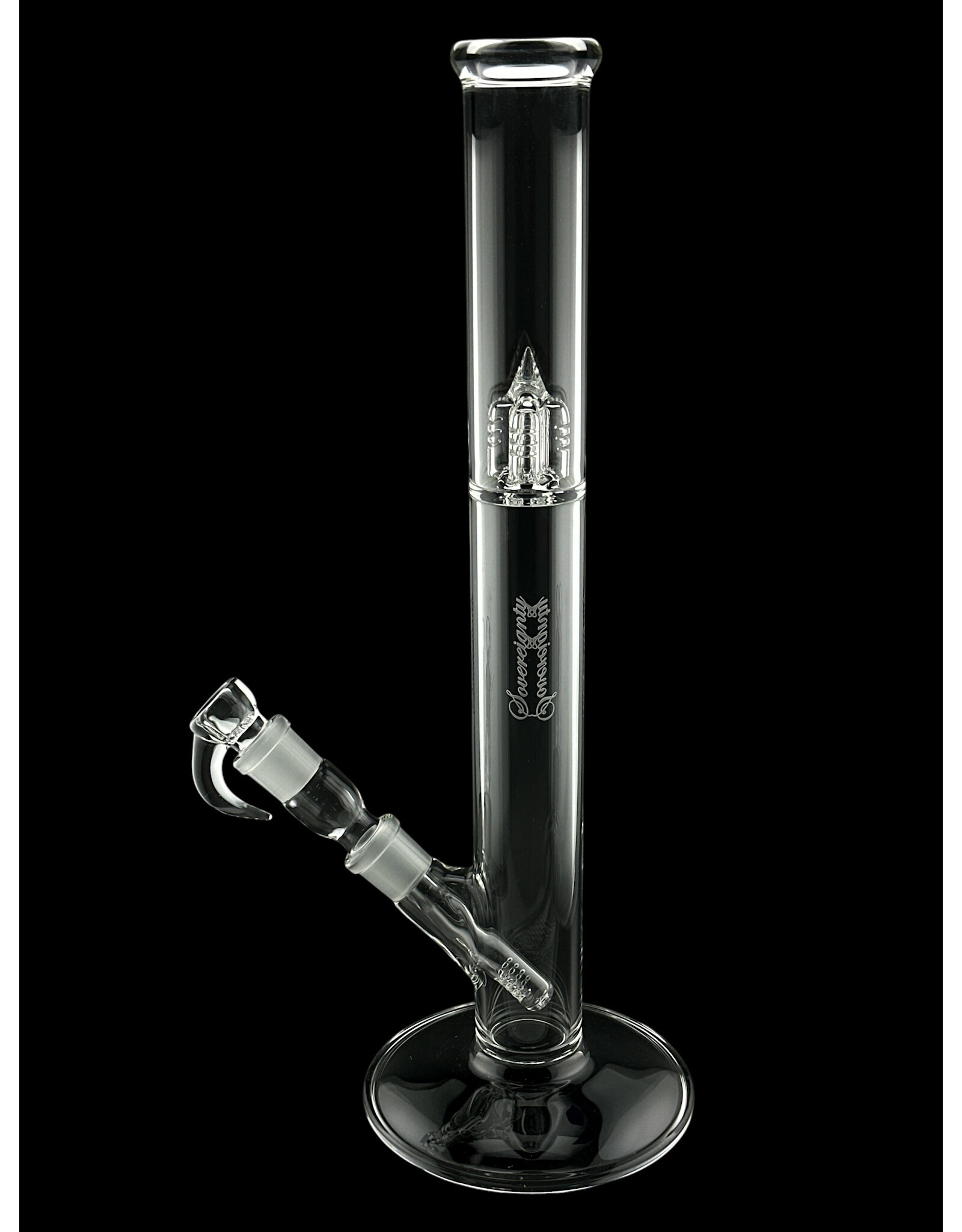 Sovereignty glass 44x4 Diffy Tube With Removable 180 Grid Downstem Clear