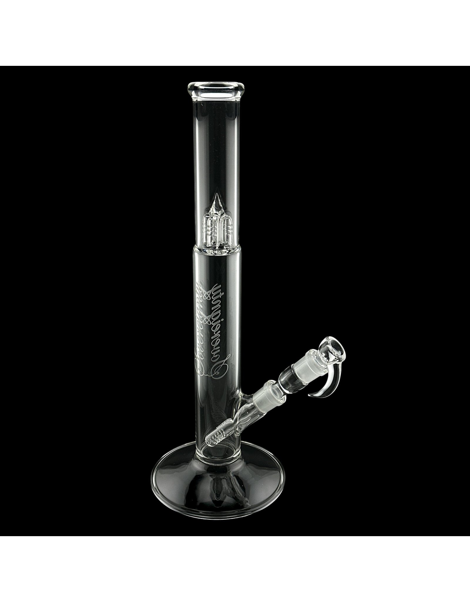 Sovereignty glass Bishop Diffy Tube With Removable 180 Grid Downstem Clear