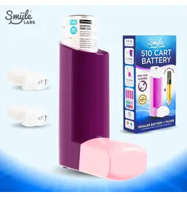Smyle Labs Smyle Labs Inhaler 510 Cart Battery + Cloud Filters Purple