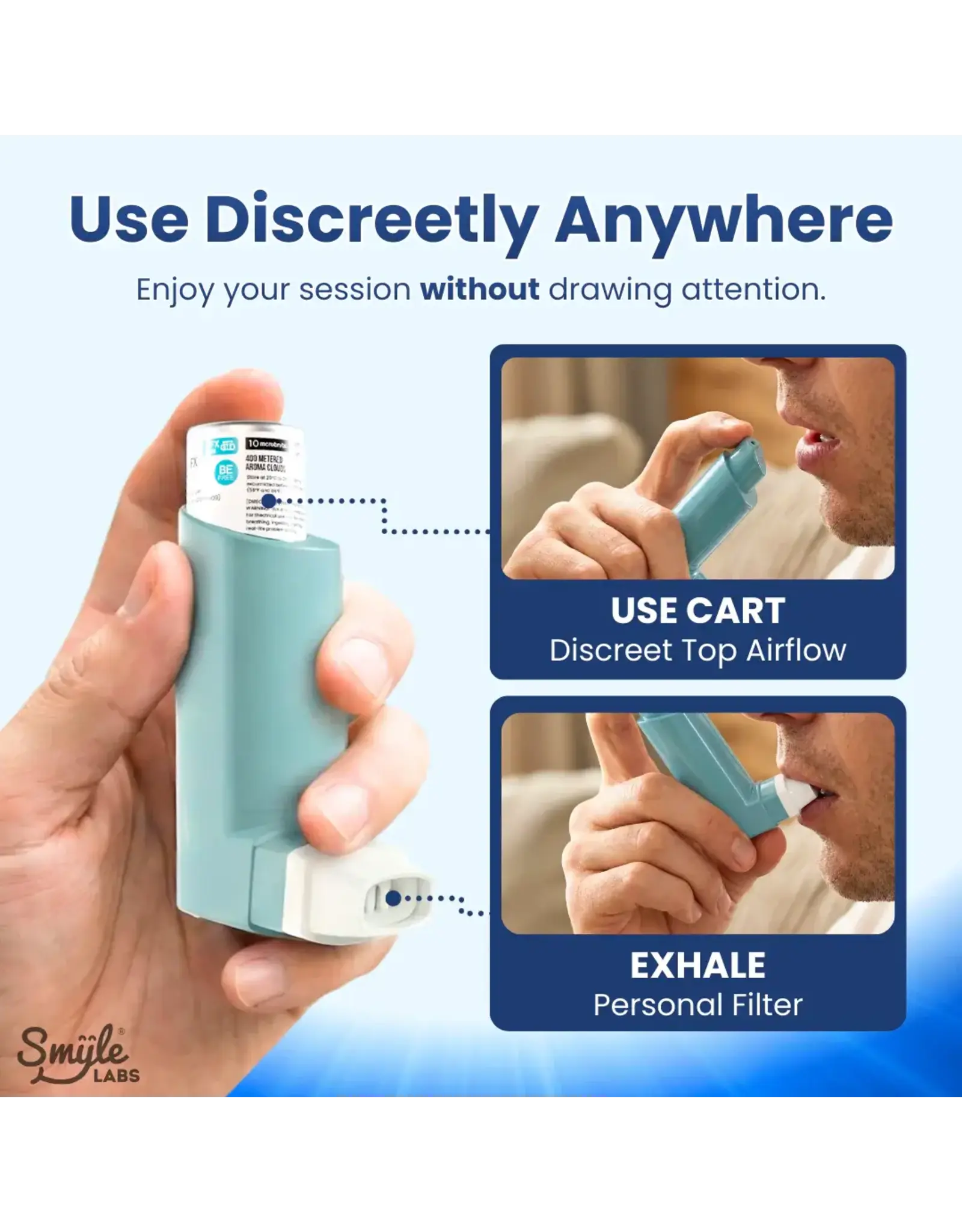 Smyle Labs Smyle Labs Inhaler 510 Cart Battery + Cloud Filters Purple
