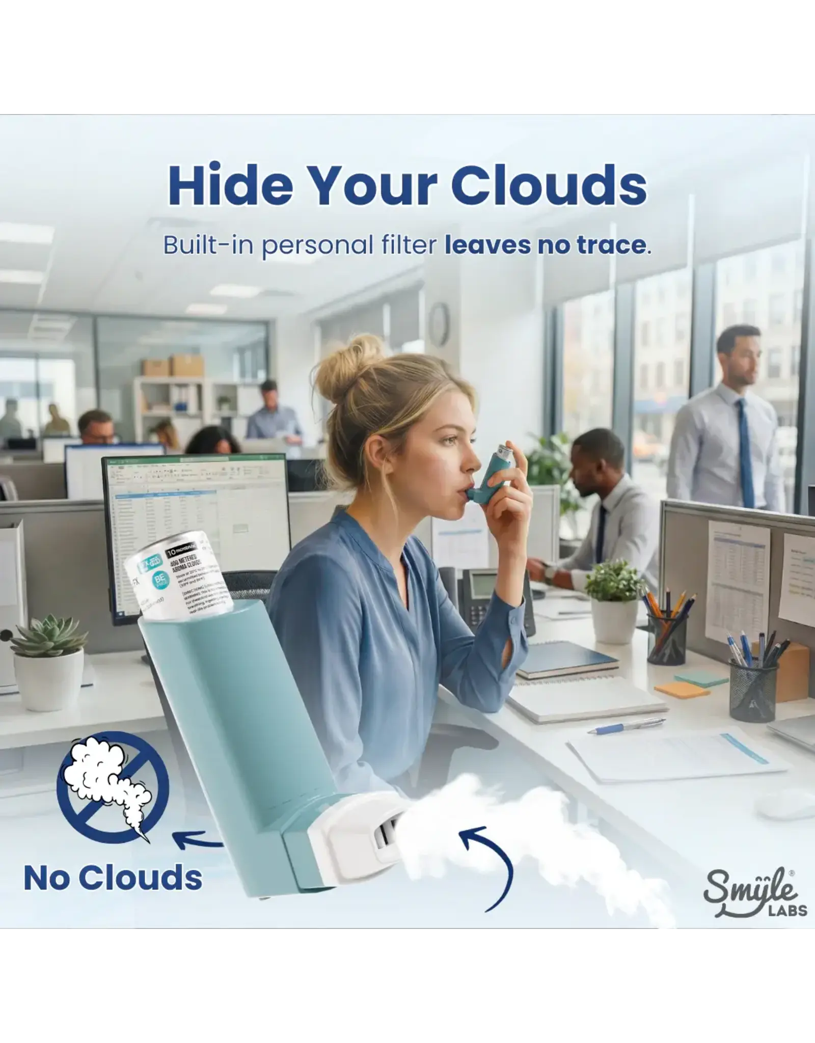 Smyle Labs Smyle Labs Inhaler 510 Cart Battery + Cloud Filters Purple