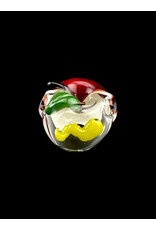 Red Apple Window With Worm Pendant