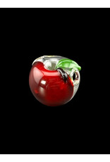 Red Apple Window With Worm Pendant