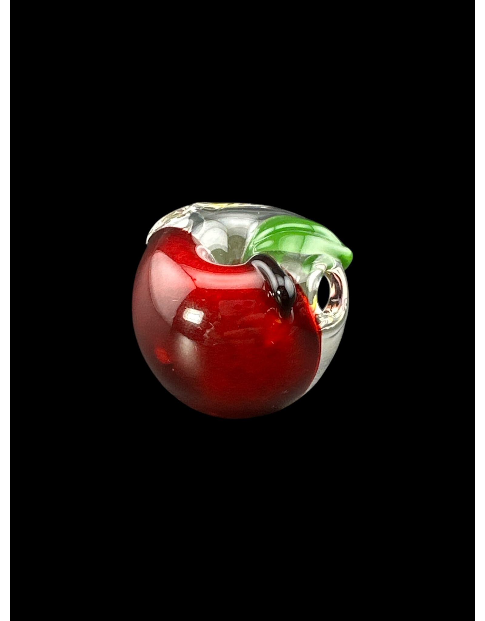 Red Apple Window With Worm Pendant
