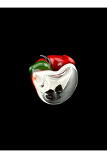 Red Apple Window With Seeds Pendant