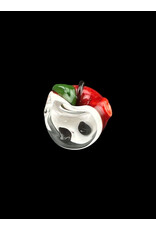 Red Apple Window With Seeds Pendant
