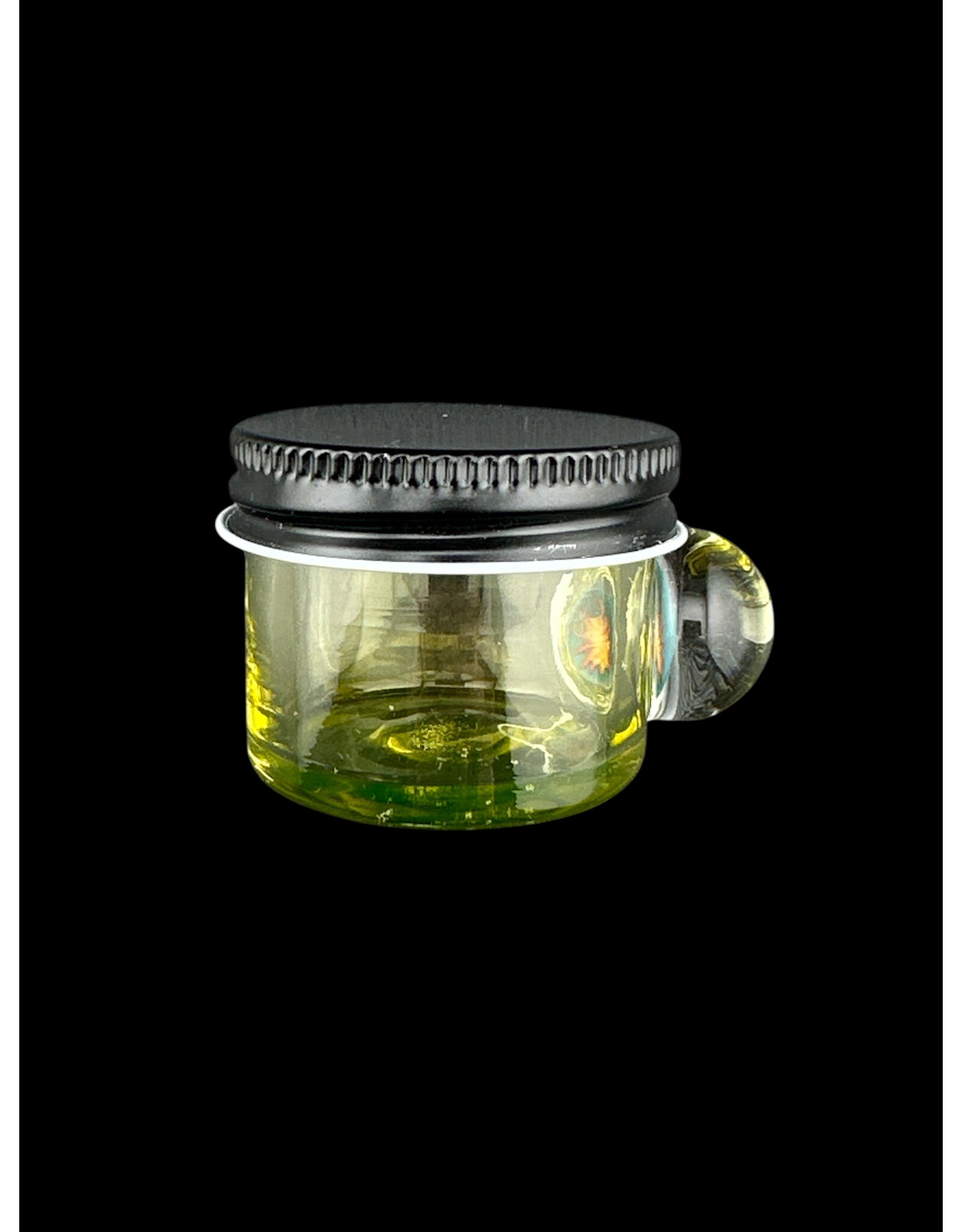 Glass Smith UV Green Baller Jar With Reversal Millie