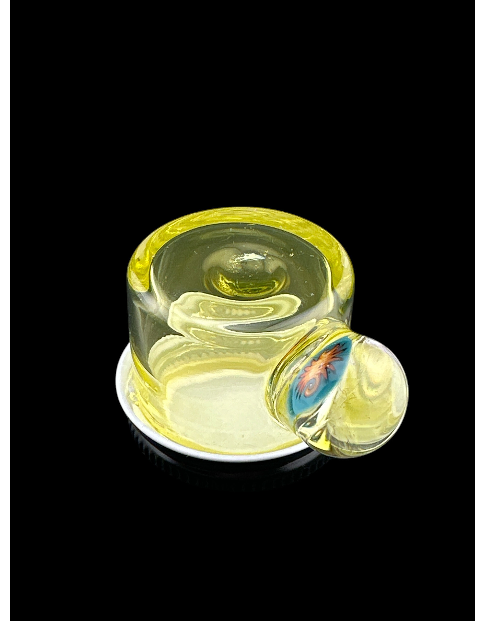 Glass Smith UV Green Baller Jar With Reversal Millie