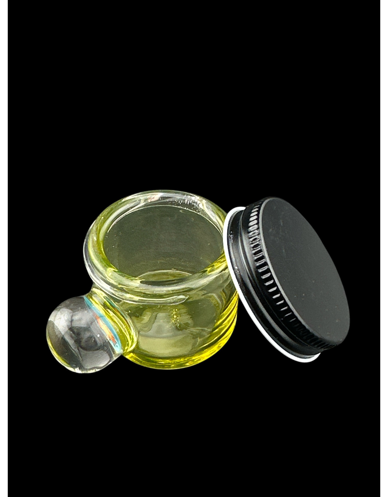 Glass Smith UV Green Baller Jar With Reversal Millie