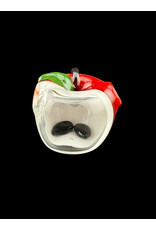 Red Apple Window With Seeds Pendant