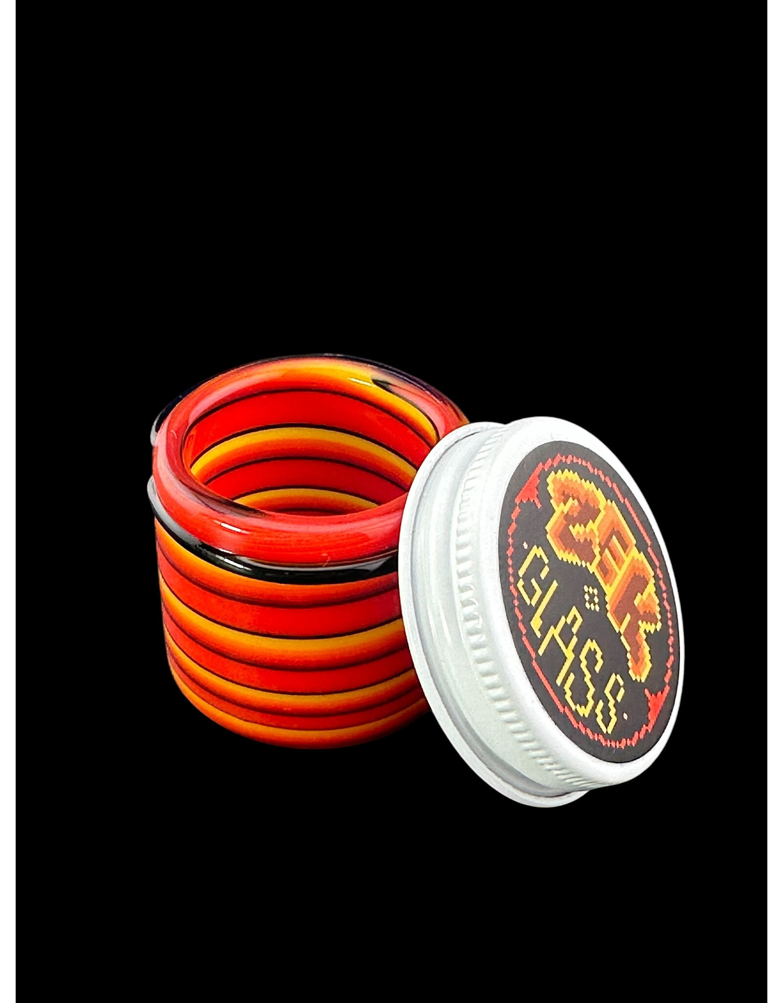 Zek Glass Orange And Yellow 1 Layer Baller Jar