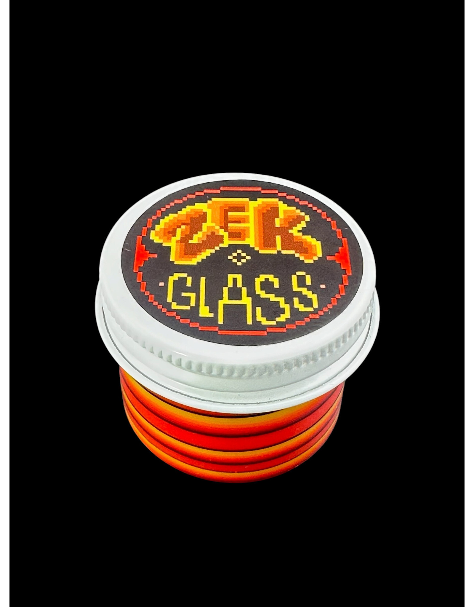 Zek Glass Orange And Yellow 1 Layer Baller Jar