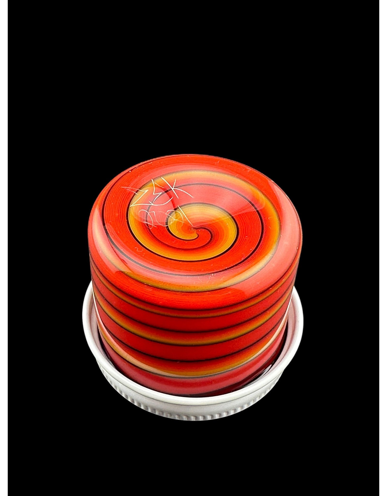 Zek Glass Orange And Yellow 1 Layer Baller Jar