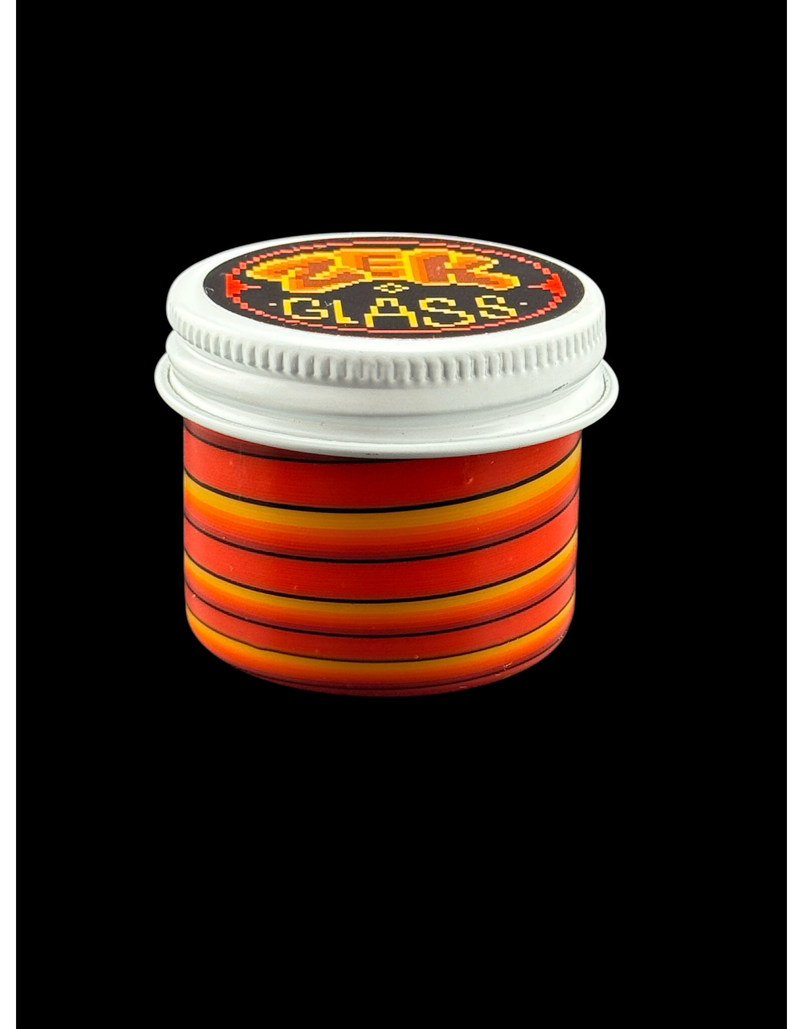 Zek Glass Orange And Yellow 1 Layer Baller Jar