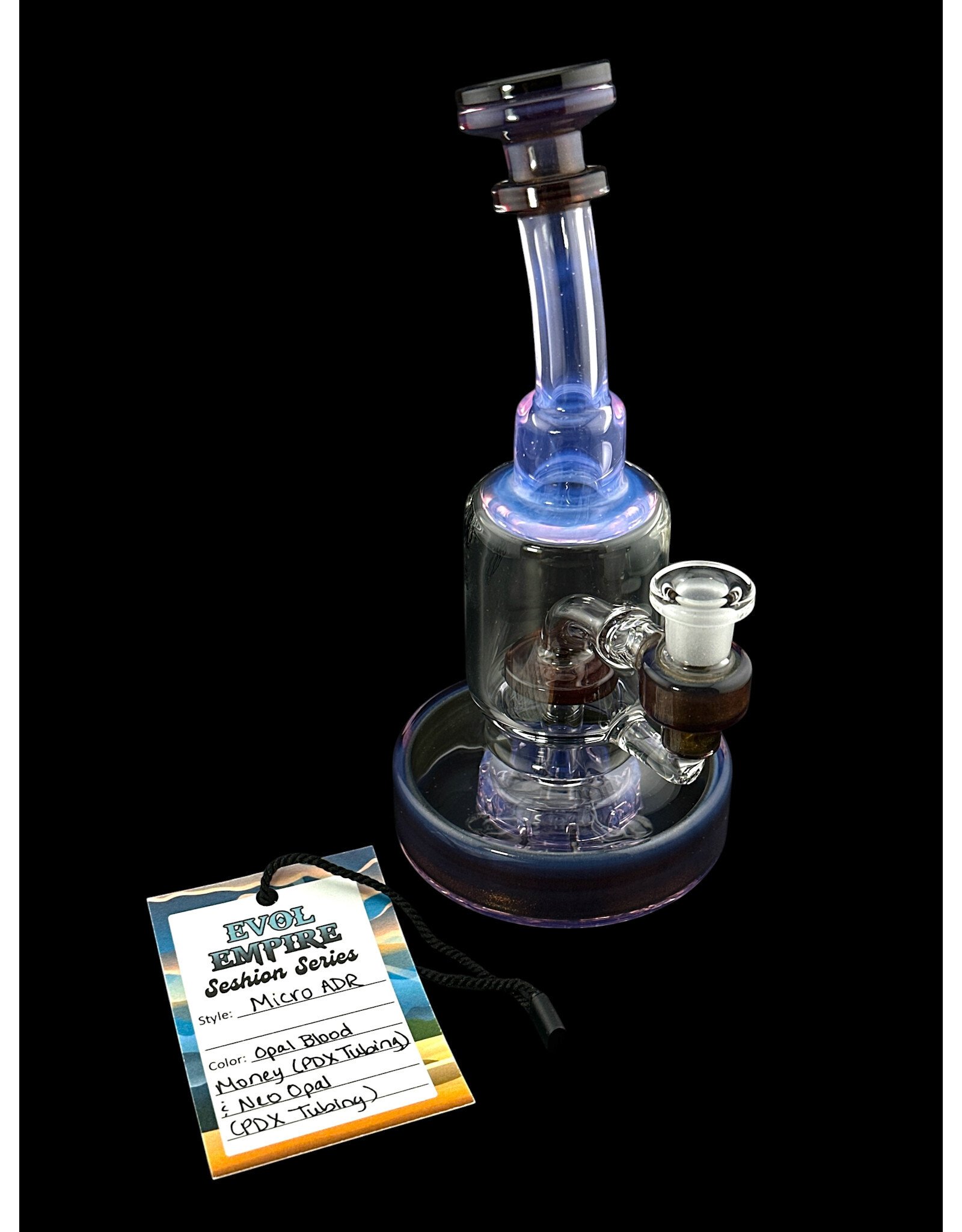 Evol Empire All Day Rig (ADR) Micro Opal Blood Money (PDX Tubing) & Neo Opal (PDX Tubing)