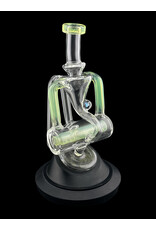 Iridescent Inline Recycler Slyme Accent w/ Faceted Opal  Peak Attachment