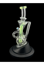 Iridescent Inline Recycler Slyme Accent w/ Faceted Opal  Peak Attachment