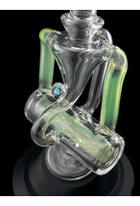 Iridescent Inline Recycler Slyme Accent w/ Faceted Opal  Peak Attachment