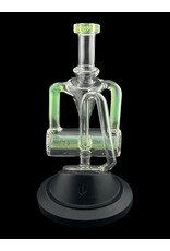 Iridescent Inline Recycler Slyme Accent w/ Faceted Opal  Peak Attachment