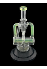 Iridescent Inline Recycler Slyme Accent w/ Faceted Opal  Peak Attachment