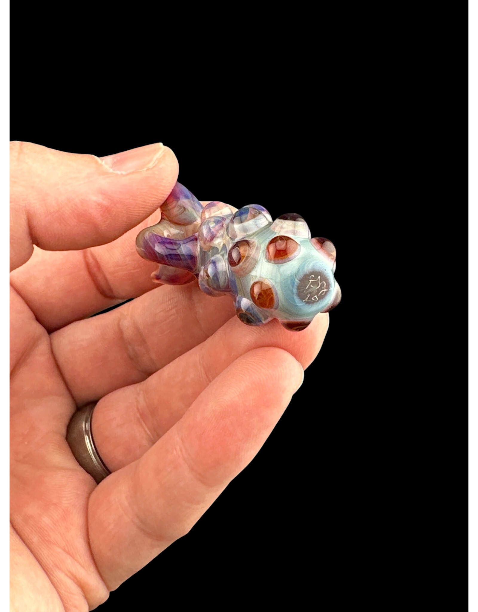 Goose Glass Amber Purple Pineapple Pendant