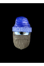 junkie glass Junkie Glass Bearded Eyeball With Blue Beanie Pendant