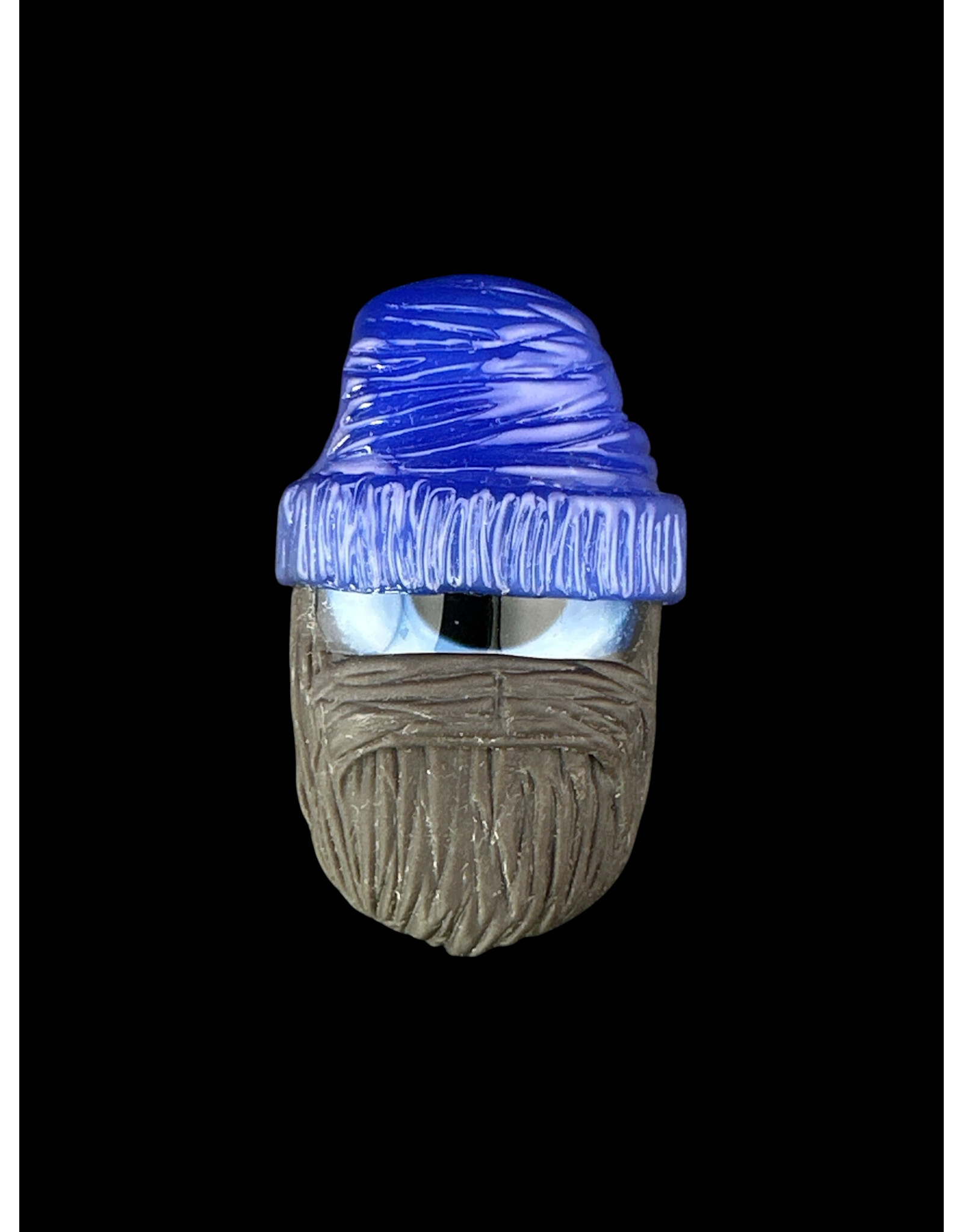 junkie glass Junkie Glass Bearded Eyeball With Blue Beanie Pendant