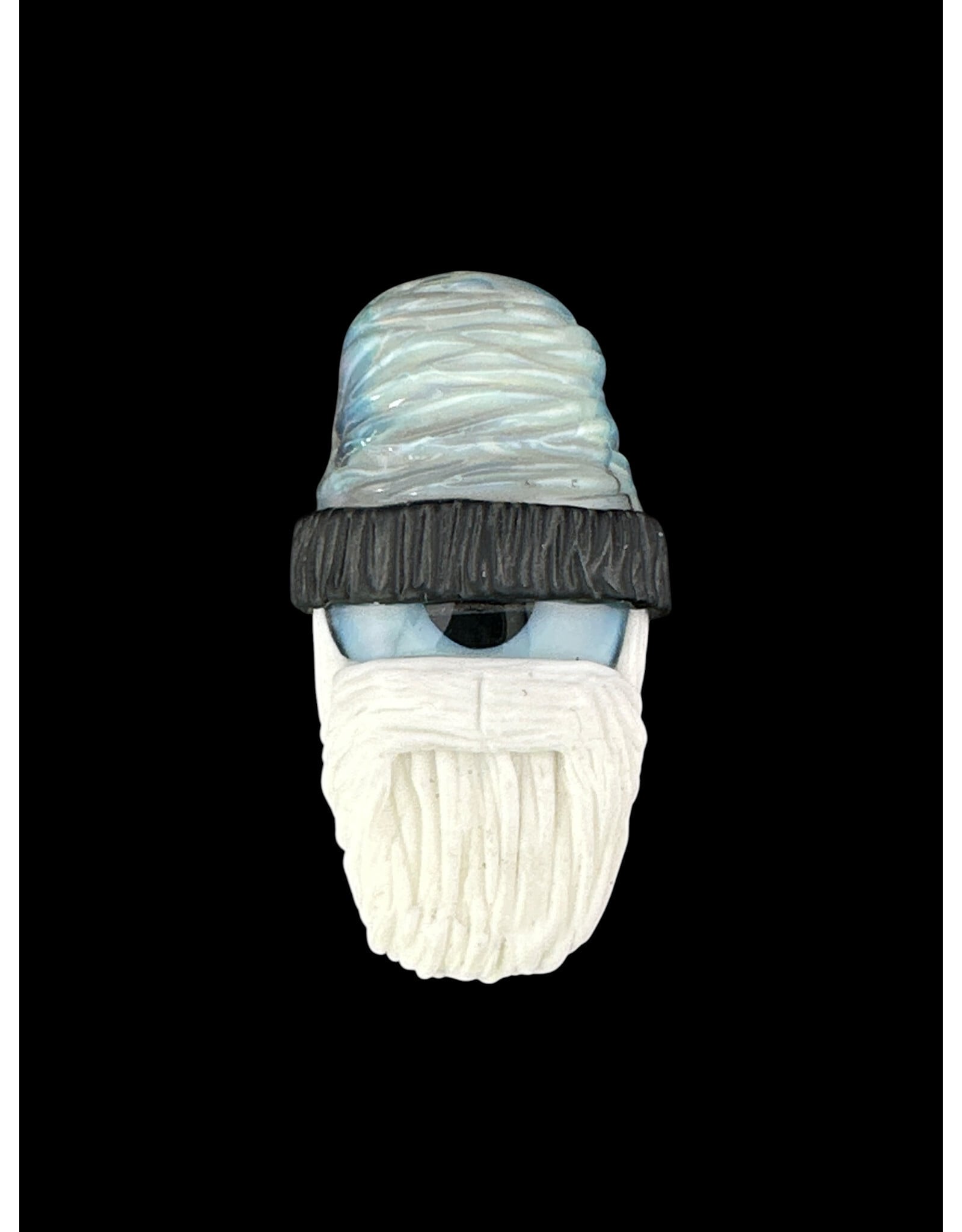 junkie glass Junkie Glass CFL White Bearded Eyeball With Beanie Pendant