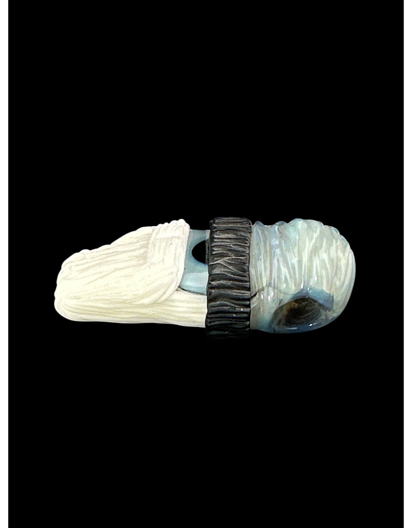 junkie glass Junkie Glass CFL White Bearded Eyeball With Beanie Pendant