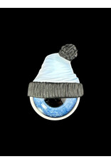junkie glass Junkie Glass Mini Eyeball With Blue FOOFY Beanie Pendant