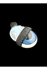 junkie glass Junkie Glass Mini Eyeball With Blue FOOFY Beanie Pendant