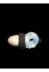 junkie glass Junkie Glass Mini Eyeball With Blue FOOFY Beanie Pendant