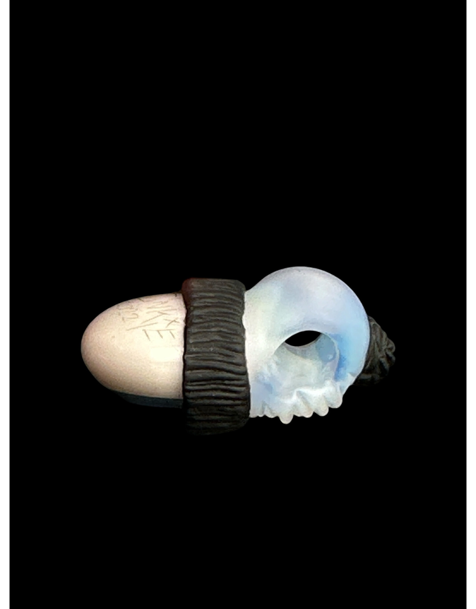 junkie glass Junkie Glass Mini Eyeball With Blue FOOFY Beanie Pendant
