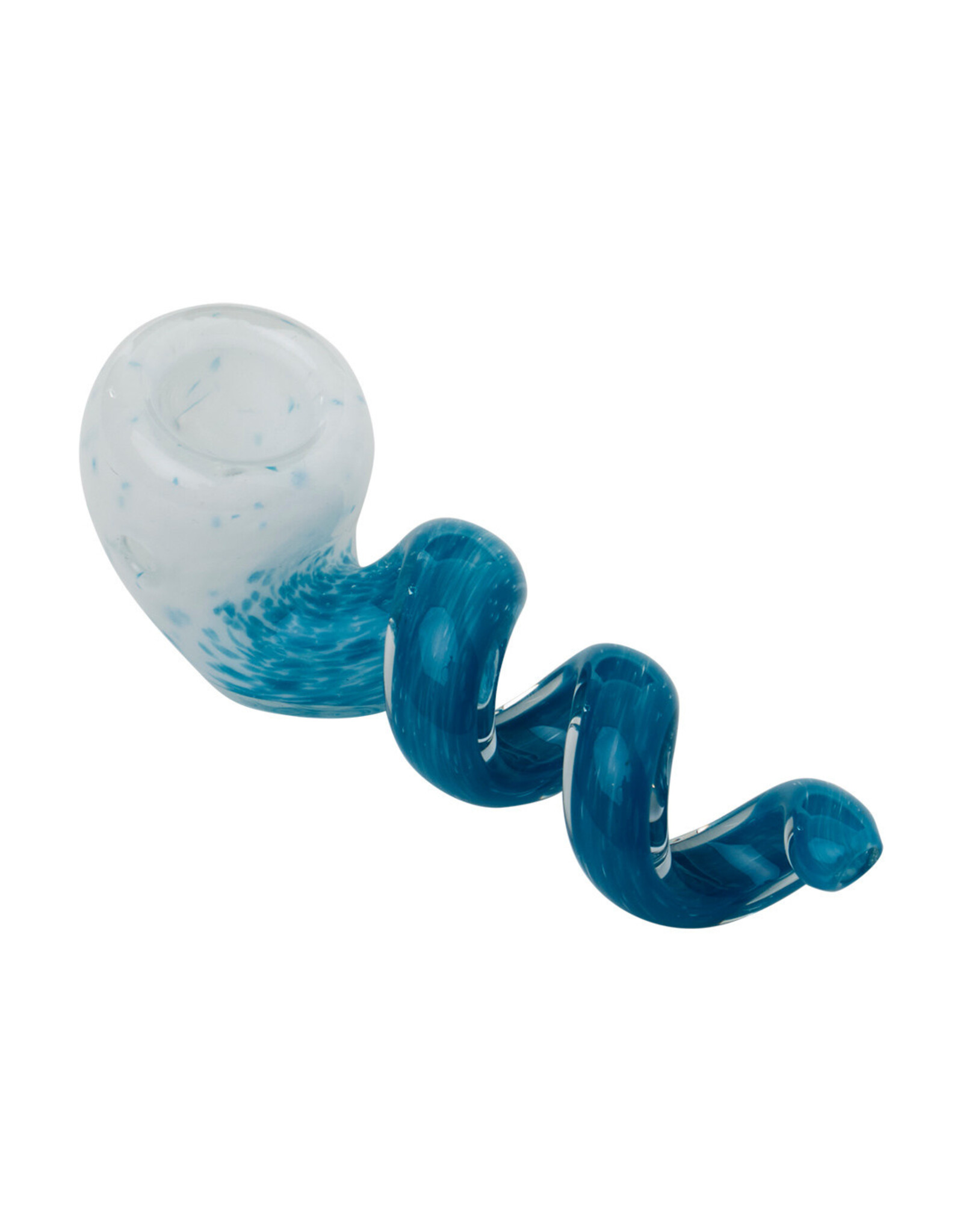 Human Grade Corkscrew White And Blue Frit