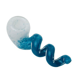Human Grade Corkscrew White And Blue Frit