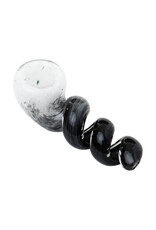 Human Grade Corkscrew White And Black Frit