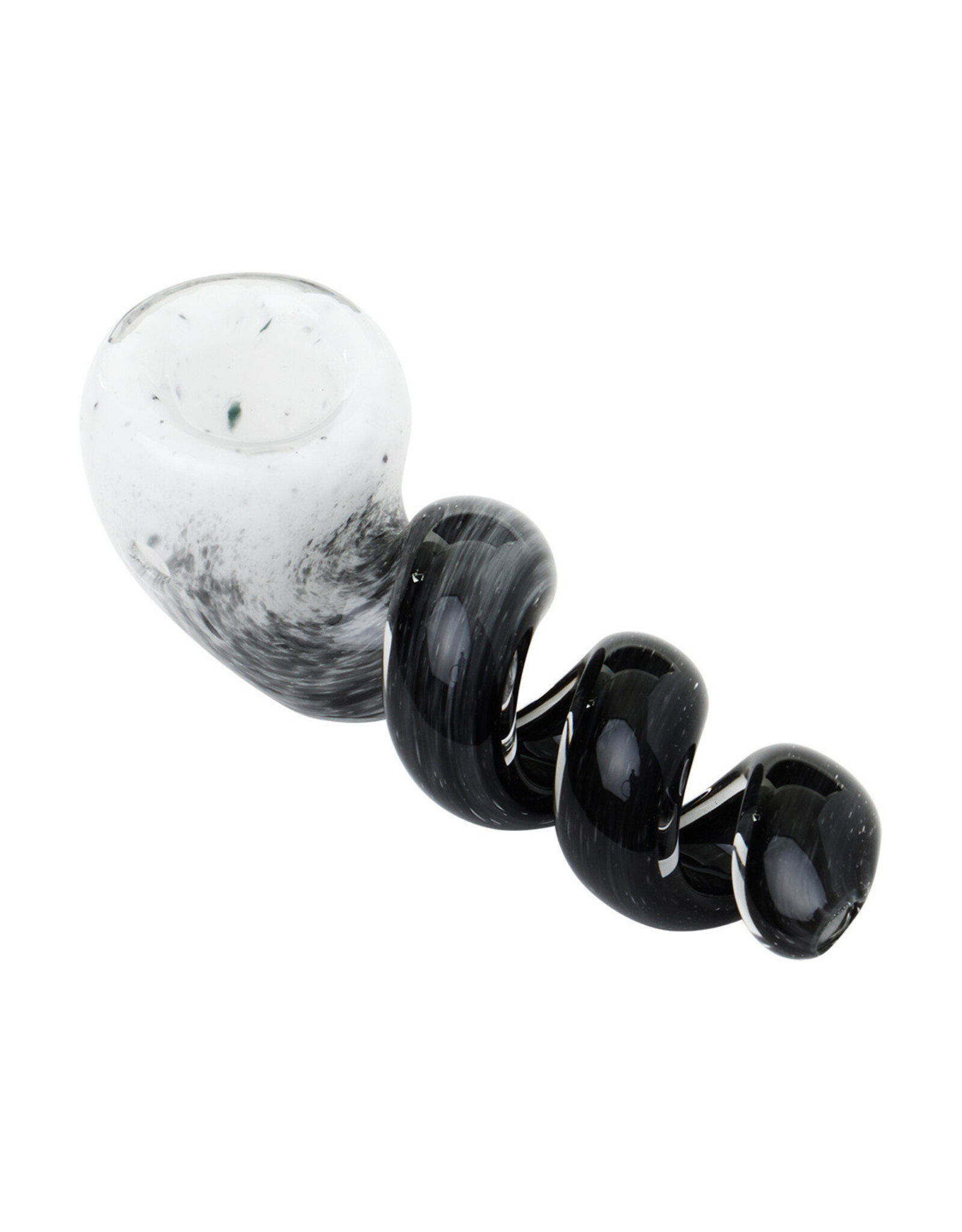 Human Grade Corkscrew White And Black Frit