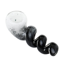 Human Grade Corkscrew White And Black Frit