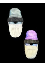junkie glass Junkie Glass CFL White Bearded Eyeball With Beanie Pendant