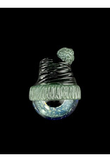 junkie glass Junkie Glass Mini Eyeball With Black FOOFY Beanie Pendant