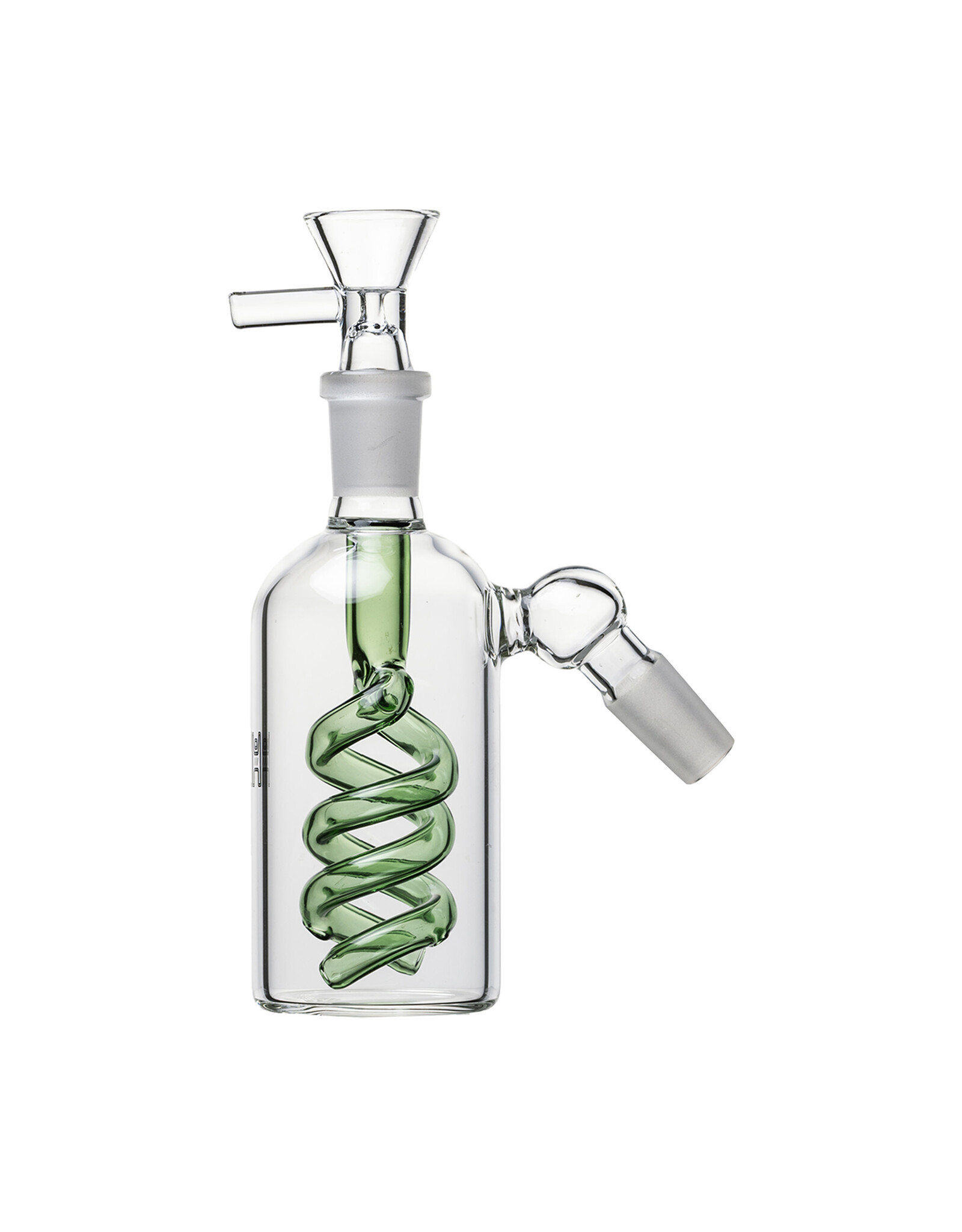 Human Grade Human Grade Green Spiral Ash Catcher 14mm 45 Degree