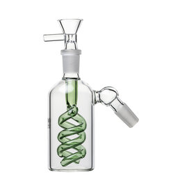 Human Grade Human Grade Green Spiral Ash Catcher 14mm 45 Degree