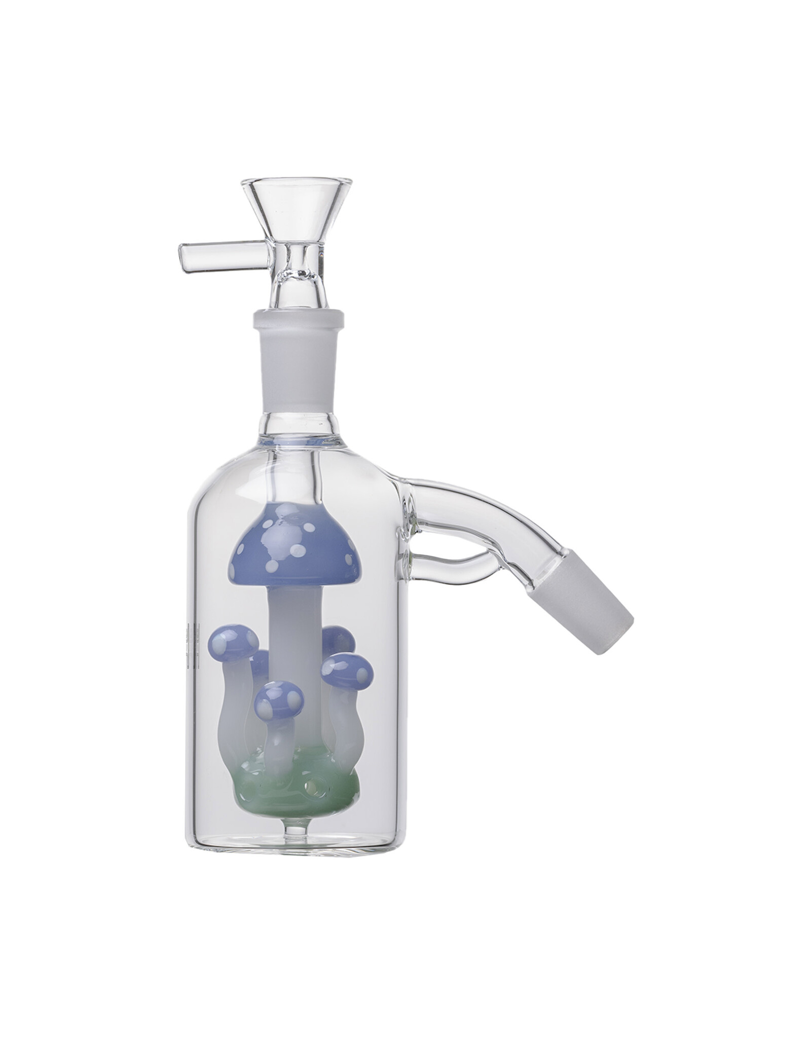 Human Grade Human Grade Light Blue Shroom Ash Catcher 14mm 45 Degree