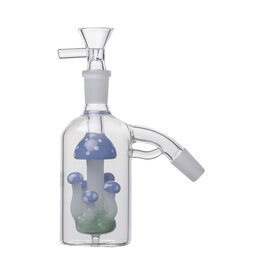 Human Grade Human Grade Light Blue Shroom Ash Catcher 14mm 45 Degree