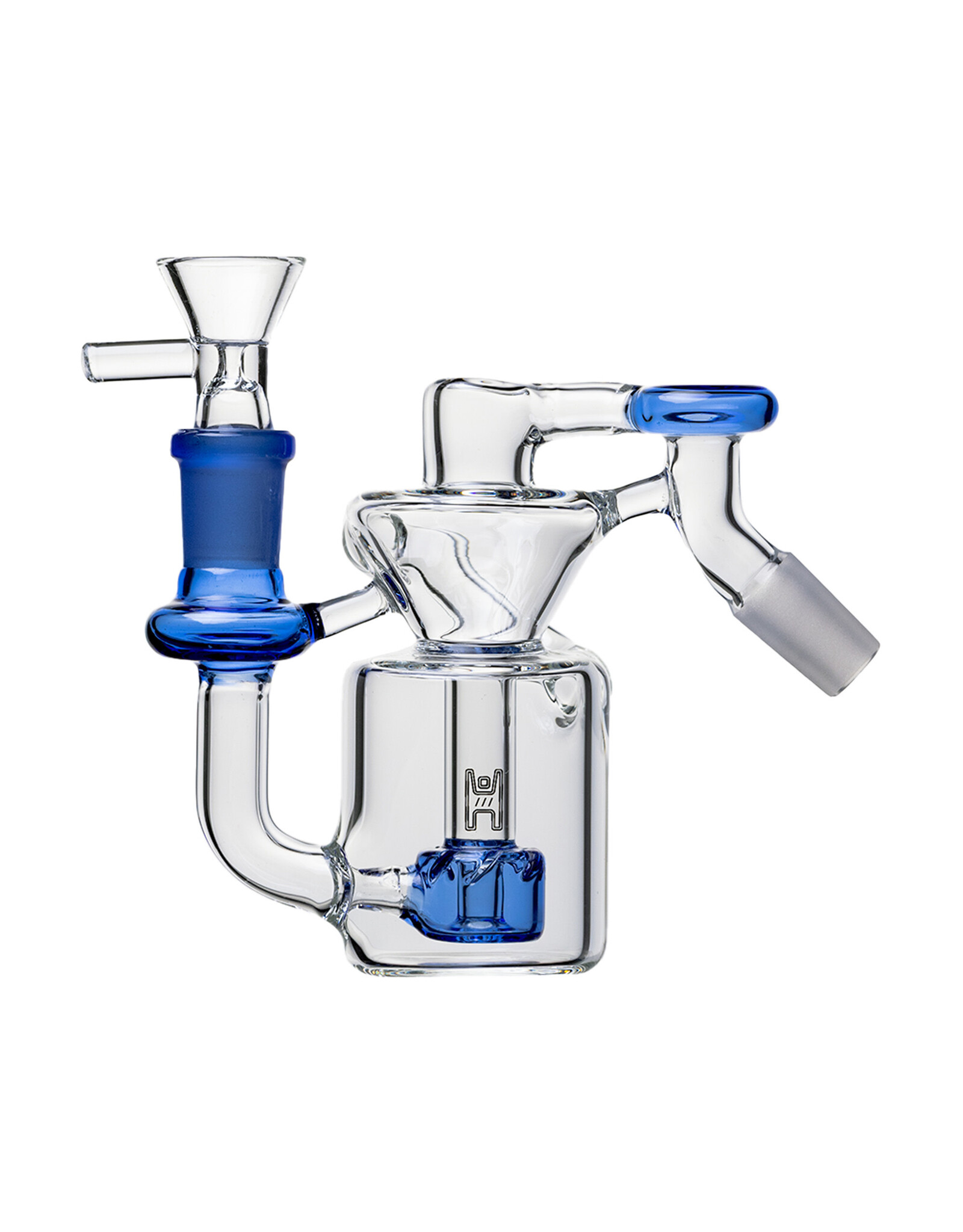 Human Grade Human Grade 45 Degree Recycler Ash Catcher Blue Accent