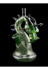 Tony Kazy Small Dragon With Metal Sword Green