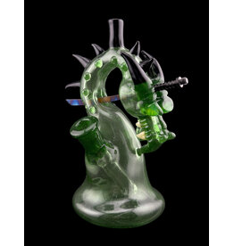 Tony Kazy Small Dragon With Metal Sword Green